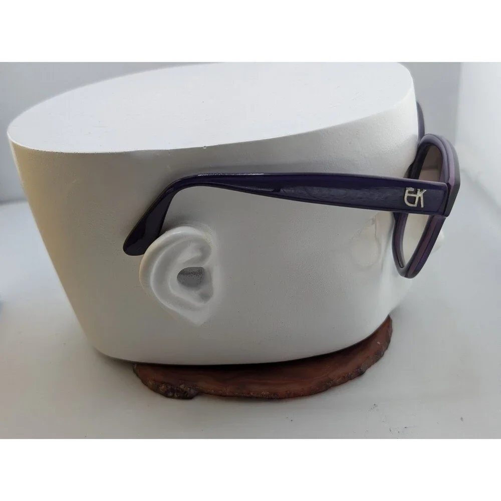 Vintage Emmanuelle Khanh Paris 8080 Purple Acetate Sunglasses France EUC